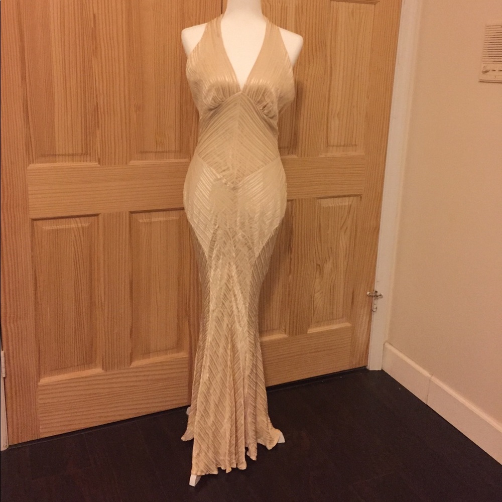 Vintage NWT Gold Cache Mermaid Gown